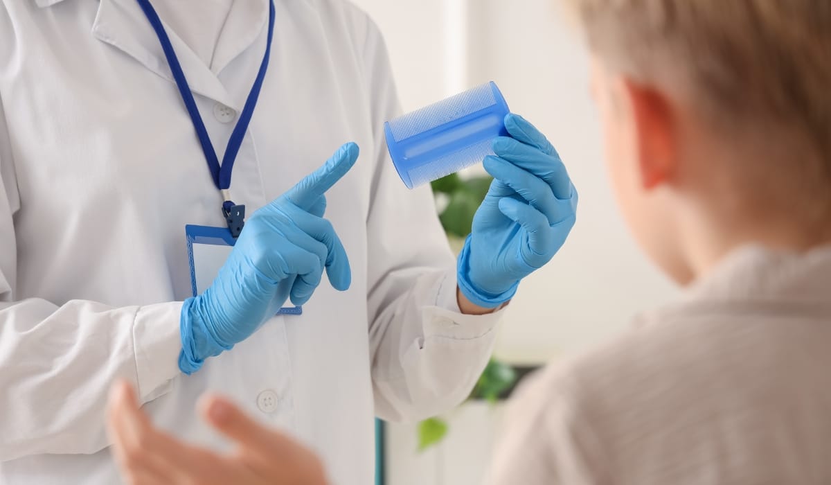 Lice treatment session with a professional