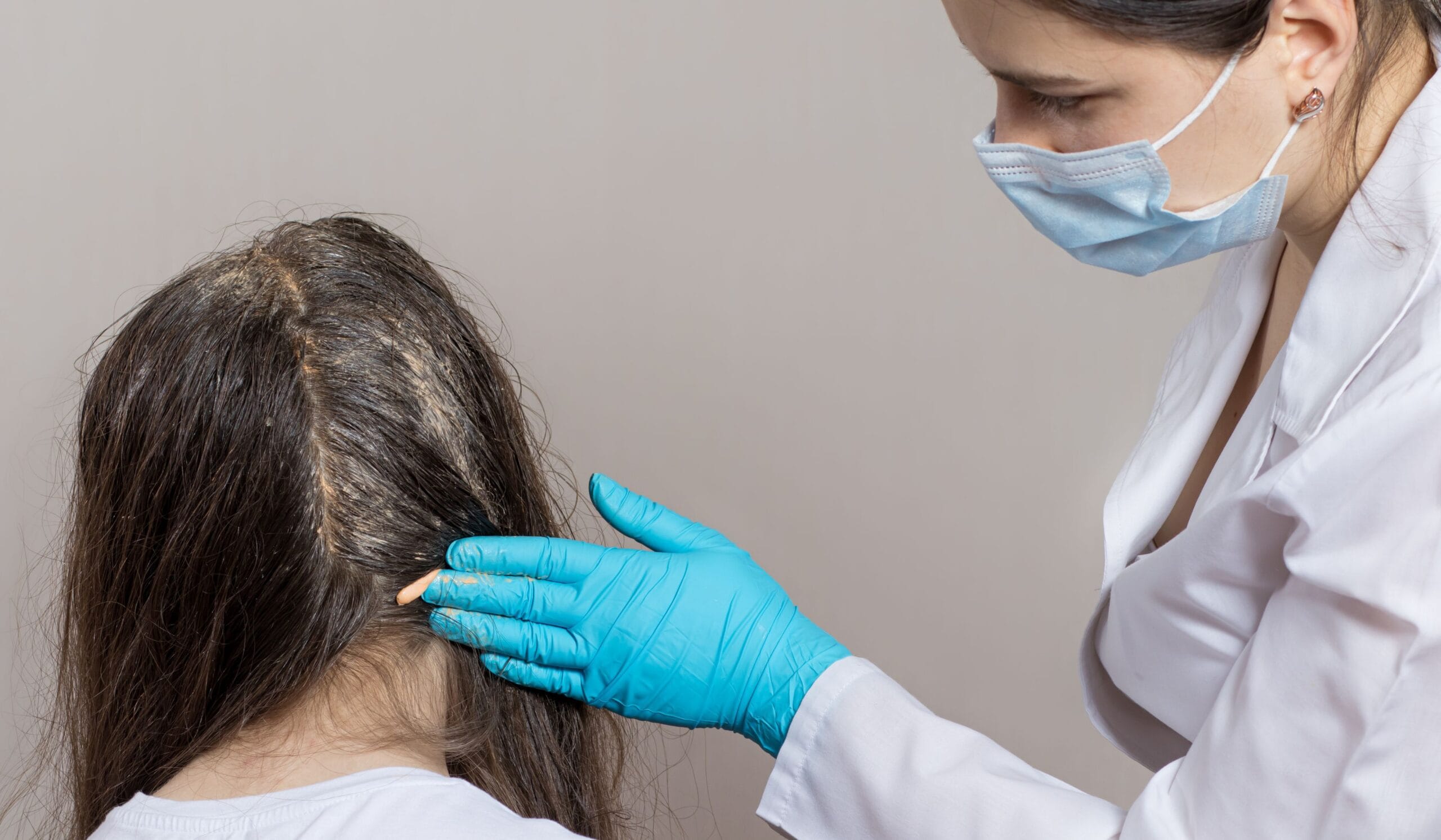 Professional lice treatment session